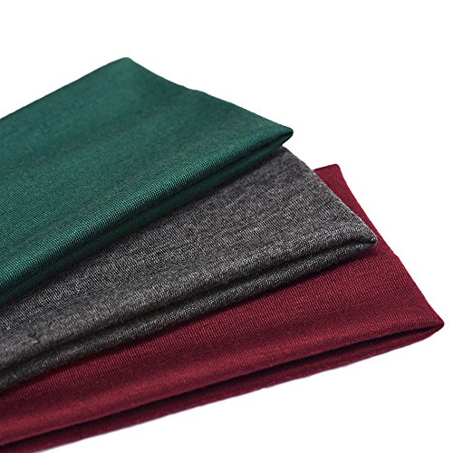 eBoot 6 Stück Yoga Atmungsakti Stirnband Elastisch Baumwolle Haarband für Jugendliche und Erwachsene - 6