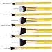 Abody 9Pcs Makeup Brush Kit Wood Professional Cosmetic Set Foundation Brush Powder Brush Eyeshadow Brushes Yellow