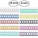 Price comparison product image 100 Pack Key Tags with Split Ring Label Window ID Luggage tag,10 Different Assorted Colors