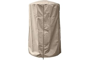 FYBLOSSOM Patio Heater Cover,Tabletop Heater Cover 210D Oxford Waterproof Heavy Duty Garden Outside Round Furniture Protector with Storage Bag Outdoor Waterproof Chimenea Covers (Beige)