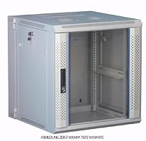 12 HE 19 Zoll - 19" Serverschrank mit Glastür, niedrige Bauhöhe zum Aufstellen unter Schreibtischen, weiß (BxTxH) 600x800x634mm - NEU! 19Power GmbH