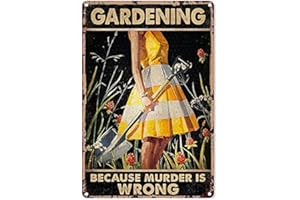 YUNKING Vintage Metal Tin Sign Gardening Retro Fun Metal Tin Sign For Outdoor Garden Cave Home Wall Decor Art 12x16 Inch