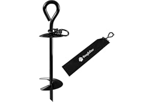 SNAGLE PAW Premium Rust Proof Dog Tie Out Stake, Extra Heavy Duty Dog Anchor Spike for Tie-Out Cable Chain in Yard or Camping, No Bending or Pulling out for Small, Medium or Large Dog