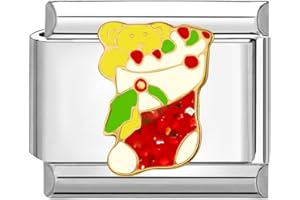 Quiges - 9mm Italian Style Charm Link Module Stainless Steel for Italian Style Bracelets