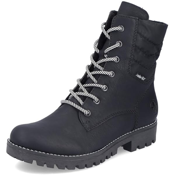 Rieker 71242 enkellaarsjes voor dames, blauw, 36 EU : Rieker