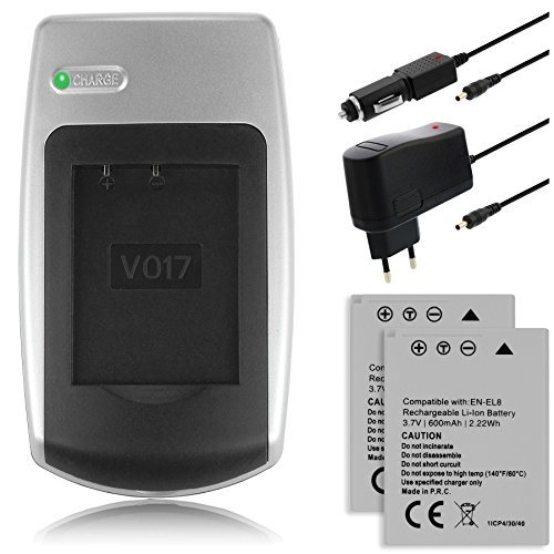 2x Batteries Chargeur pour Nikon EN-EL8 - Voir liste de compatibilit reviews 2x Batteries Chargeur pour Nikon EN-EL8 - Voir liste de compatibilit