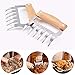Produktbild AOLVO Metall Fleischkrallen 2Pcs Edelstahl mit Strapazierfähigem Holzgriff Bärenklauen Fleischwolf Aktenvernichter Zum Heben, Handling, Zerkleinern, Grillwerkzeug Ziehen