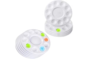 XDGBGFN 10 Stück Mischpalette Mischen Rotundität 10 Löcher Einfachheit Malpalette für Künstler, Liebhaber der Malerei