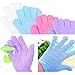 5 Pairs Nylon Scrub Cloth Gloves Exfoliating Wash Skin Spa Foam Shower Bath Massage Glove Random Color