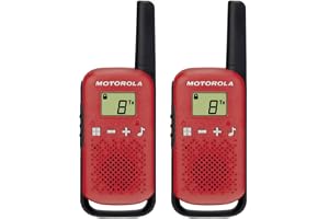 Solutions - T42 RED Walkie Talkie Talkabout PMR446, 16 kanaler, 4 km räckvidd, röd, 2 enheter, gruppsamtalsfunktion