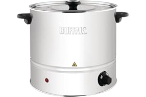 Buffalo Cuiseur vapeur en acier inoxydable avec couvercle