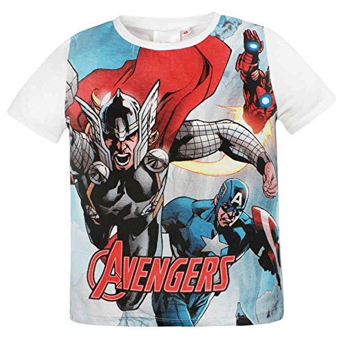 Marvel Avengers Capt America Ironman Hulk Boys Costume Print Tshirt Top