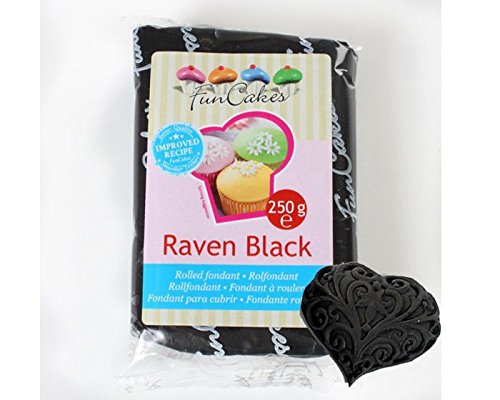 Fondant-Set 3x250g, hautfarben-grau-schwarz, Rollfondant mit Vanillegeschmack - 4
