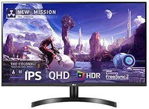 (Renewed) LG QHD (2560 x 1440) 27 Inch IPS Display 3 Side Borderless - HDR 10, sRGB 99%, AMD Free sync - Dual HDMI, Display Port - 27QN600