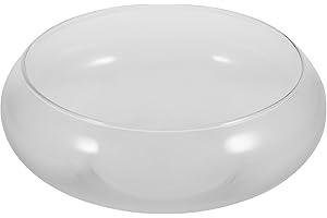 Happyyami Verre Fish Bowl Fleur Vase en Verre Bol Clair Large Bouche Rond VaseTerrarium Air Plante Succulente Hydroponique Planteur Floral Contenant Vase pour Bureau À Domicile Mariage L