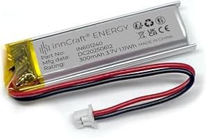 Akumulator Litowo Polimerowy innCraft Energy 300mAh 3.7V, 40x12x6 Model 601240 2P Molex 51021-020 1.25mm konektor