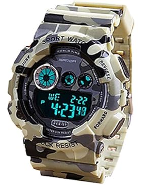 YPS Herren-Sport-Uhr Camouflage Military Design Digital Display Calendar / Chronograph / Wecker WTH2921