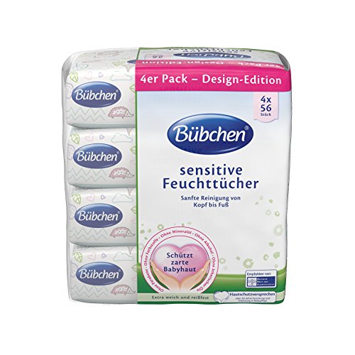 Bübchen Feuchttücher Sensitive 3-Monats-Maxipack, 896 Tücher (4 x 224 Tücher) - 2