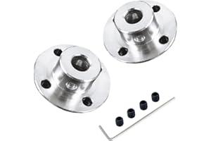 BORDSTRACT 2 Piezas 7mm Rígido Brida Acoplamiento De Eje, Acero 45# Conector De Acoplamiento Del Eje Del Motor Para El Modelo De Rc, Piezas De Bricolaje