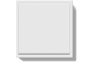 BSEED Przełącznik światła podtynkowy, nowoczesny przełącznik ścienny z ramą PC, włącznik światła z zaciskami kablowymi i pazurami, 1-krotny, 2-drożny, biały, 80 × 80 cm