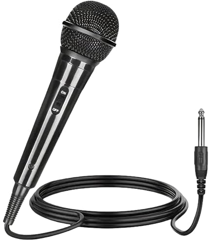 Micro Dynamique Hama DM 40 - Jack 3,5mm Et Adaptateur 6,35mm, Directivité Cardioïde, 3m De Câble - 6