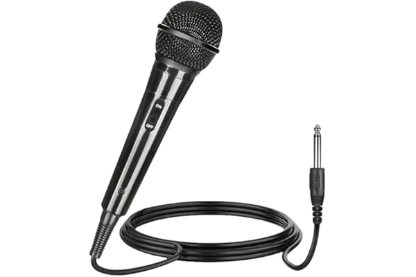 Micro Dynamique Karaoké Microphone à Main Micro Haut Parleur Vocal Dynamique Cardioïde Portable Jack 6,5mm XLR Pour Enfants Adultes Chanter Discours Mariages Activités Band Streaming KTV Podcast Etc