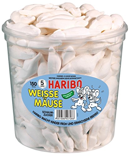 Preisvergleich Produktbild HARIBO Weisse Mäuse, Dose, 2er Pack (2 x 1050g)
