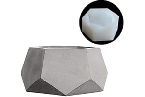 BOOWAN NICOLE Nicole Geometría molde de silicona para maceta de hormigón hecho a mano Craft herramienta de decoración del hogar molde de cemento plantador