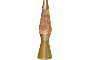 I-TOTAL - Lampe à Lave Magma & Glitter (Gold Glitter)