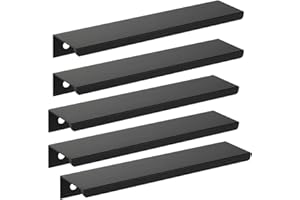 JNRFTY 5 Pezzi Maniglia per Armadi Maniglia Invisibile Maniglia di Armadio da Cucina Mobili Cassetto Spazzolato 800MM