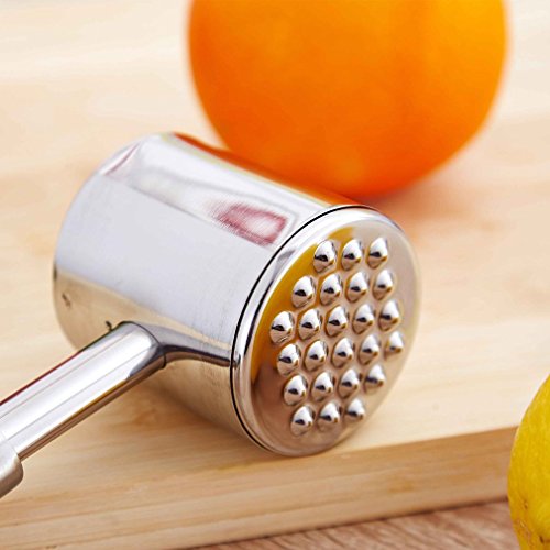 MojiDecor Fleischklopfer Edelstahl Fleischhammer Schnitzelklopfer Steakhammer Meat Tenderizer Küche Werkzeug, 18/10 Edelstahl mit ergonomischer Anti-Rutsch Griff - 4