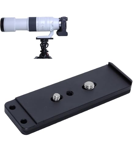 UTEBIT Piastra a Sgancio Rapido PU-60, 2 Piastre per Fotocamera Arca Swiss, Compatibili con Treppiede e Fotocamera, Testa a Sfera 60 mm