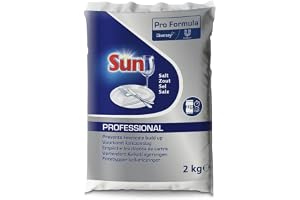 Sun Professional 100848994 salt grovkornig, regenererande salt för diskmaskin, skydd mot förkalkning, speciellt salt, 2 kg