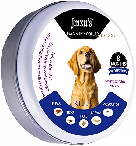 Flea and Tick Collar for Dogs Tick Collar for Flea Treatment Prevention Control One Size Fits All 6 Month Protection (8 Month Protection)