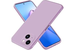 EASSGU Custodia per iPhone 15 (6.1" Inches), Cover Morbida in Silicone TPU - Erba Viola