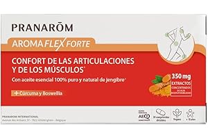 PRANAROM - Aromalgic - Aromaflex Forte - Movilidad y recuperación de las articulaciones - Acción rápida - Efecto duradero 4 horas - Aceites esenciales 100% ORGÁNICOS - 30 Comprimidos