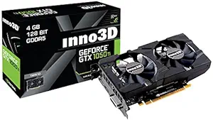 INNO3D GEFORCE GTX 1050 TI X2 4GB GDDR5 PCIe 3.0 Gaming Graphic Card - N105T-1DDV-M5CM