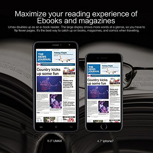 Cubot HAFURY UMAX Smartphone 3G WCDMA MTK6580 Quad Core 1.3GHz 2.5D 6.0 Pollici HD 1280 * 720 pixel Schermo a Sfioramento a 10 Punti Android 7.0 Nought 2GB RAM + 16GB ROM Fotocamere Doppie da 5MP + 13MP