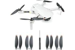 LINGHUANG Propellers Replacement for DJI Mavic Mini 2 Quick Release Foldable Low Noise Wing Blade Propeller Blade Spare Parts Drone Accessories (Black+Orange, 8PCS)
