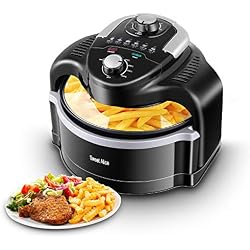 RsvpD Friteuse à air chaud avec convection halogène et lampe infrarouge - Capacité variable - 7 l - 1000 W - 4 kg