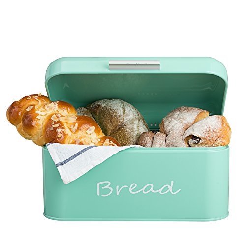 GranRosi Brotkasten – kompakte Metall Brotbox zur Brotaufbewahrung im 40er Jahre Retro Design - 3