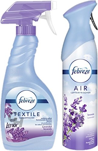 Preisvergleich Produktbild KombiSet: Febreze Frischehauch + Textilerfrischer Duftnote "Lavendel"