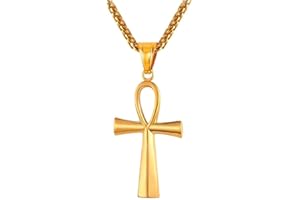 HIJONES Homme Acier Inoxydable Collier Pendentif Croix Ankh Egyptienne Similaire