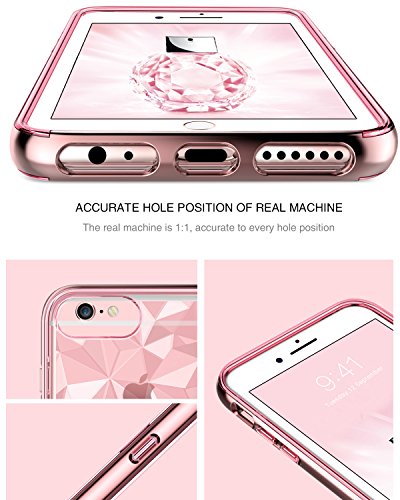 BENTOBEN Funda iPhone 6 Plus Carcasa iPhone 6s Plus Capa Case Cover TPU Suave y Anti-rasgu os Transparente 3D Modelo Geom trico de Diamante con Textura Funda para iPhone 6 Plus 6S Plus Rosa Oro reviews BENTOBEN Funda iPhone 6 Plus Carcasa iPhone 6s Plus Capa Case Cover TPU Suave y Anti-rasgu os Transparente 3D Modelo Geom trico de Diamante con Textura Funda para iPhone 6 Plus 6S Plus Rosa Oro