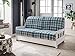 Produktbild Moebella Schlafsofa Campuso Weiß Grau Blumen-Design Stoff Sofa Couch Massiv Holz Schlafcouch Bettfunktion