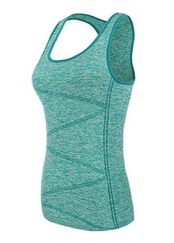 Sports Vest Top, Disbest Sleeveless Tee T-Shirt Seamless Tech Tank Stretchy Athleisure Women Yoga Camisole Top for Running Gym Workout with Support Bra