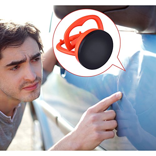 Outus 2 Packung 5,5 cm Dent Abzieher Auto Dent Saugnapf Auto Body Dent Abzieher Ausbau Werkzeug, Orange - 2