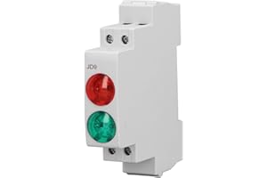 Ouitble Voyant Modulaire JD9 Voyant sur Rail DIN AC DC Lumières Rouges/vertes PC 20 MA pour Indiquer le Signal de Télécommunication Électrique