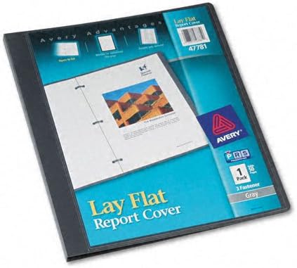 Avery Products - Avery - Polypropylene Report Cover, Flex Fastener, Letter, 1/2" Capacity, Clear/Gray - Sold As 1 Each - Unique design allows pages to lie flat when open for easier reading and writing. - Clear front for custom title page. - Polypropylene durability.