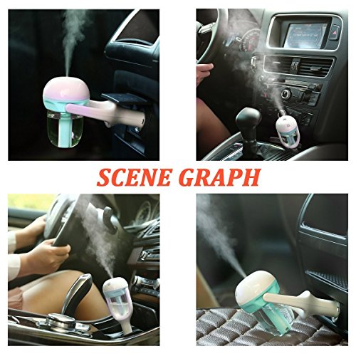 Mini Auto Luftbefeuchter 50ml, MIRI Car Aroma Diffuser Luftbefeuchter Ultraschall Lufterfrischer Luftreiniger, Blau - 7